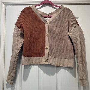 Sincerely Jules Brown and Tan Cardigan